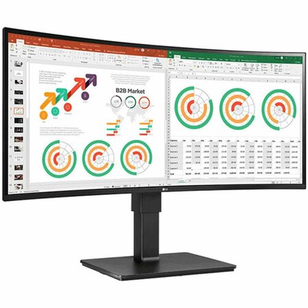 LG 34 in. 3440 x 1440 IPS HDMI DP UltraWide Curved Monitor 34BN77C-B
